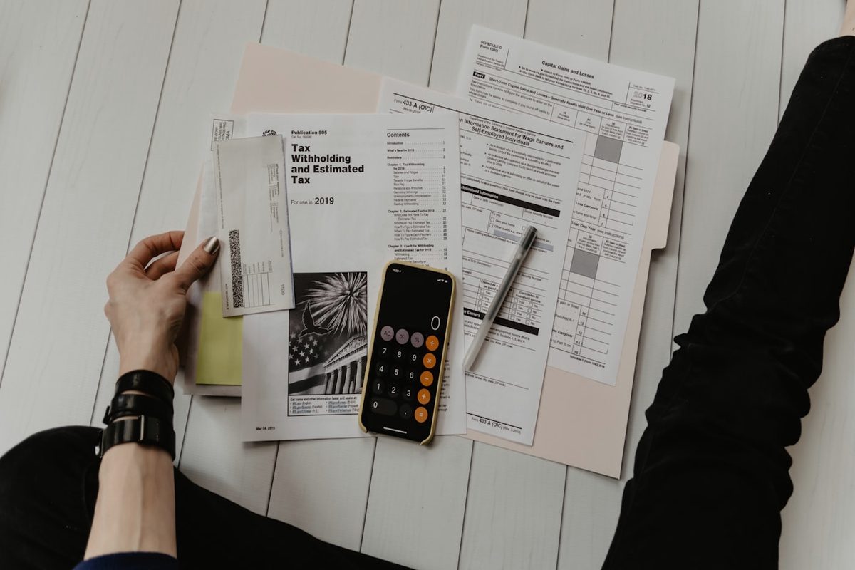 Printed financial documents on a desk